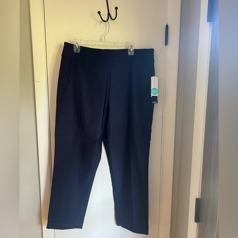 NWT Tribal -Fia Cuffed Straight Trouser -Navy 16
